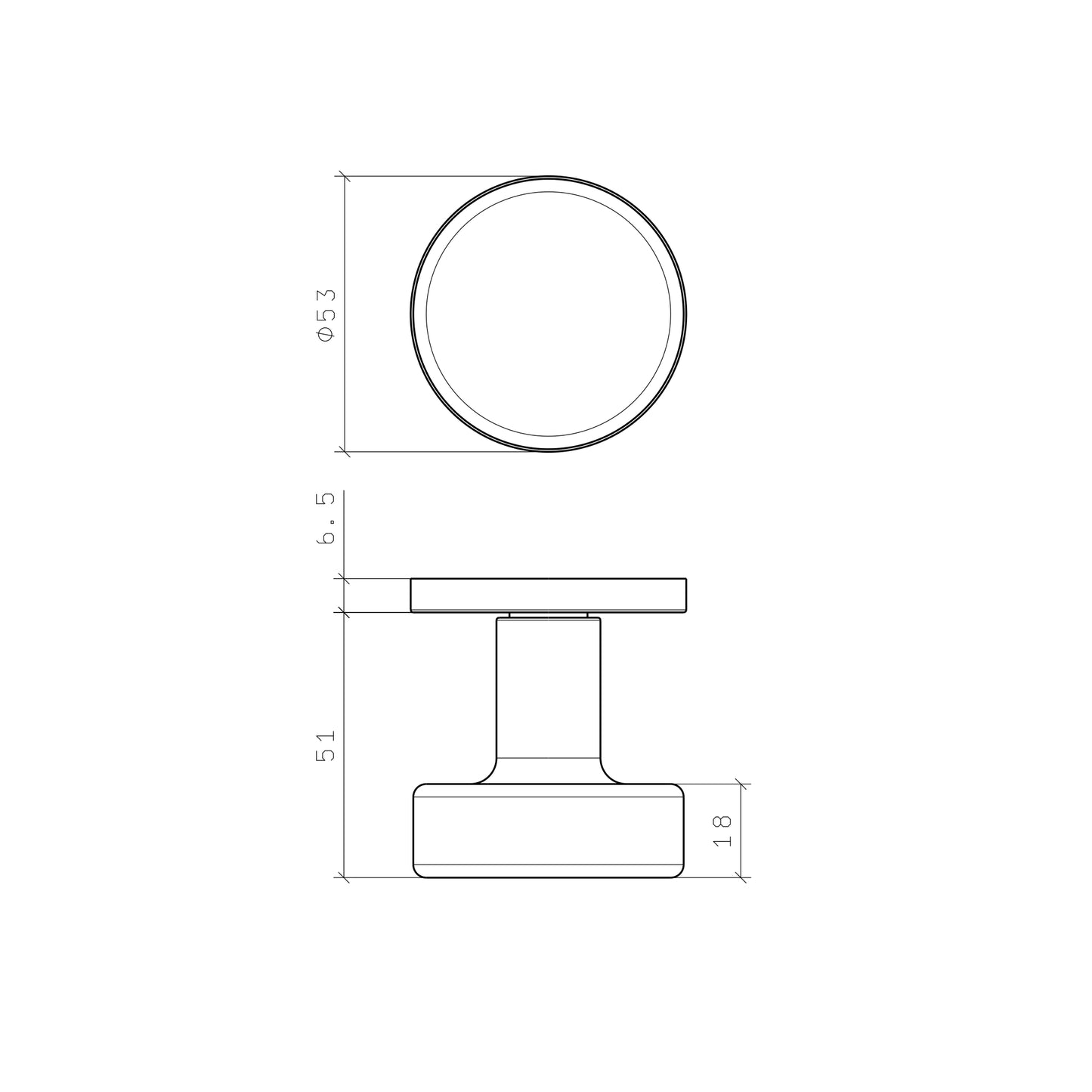 Türknauf KNOB RUTA R 7S Türknäufe