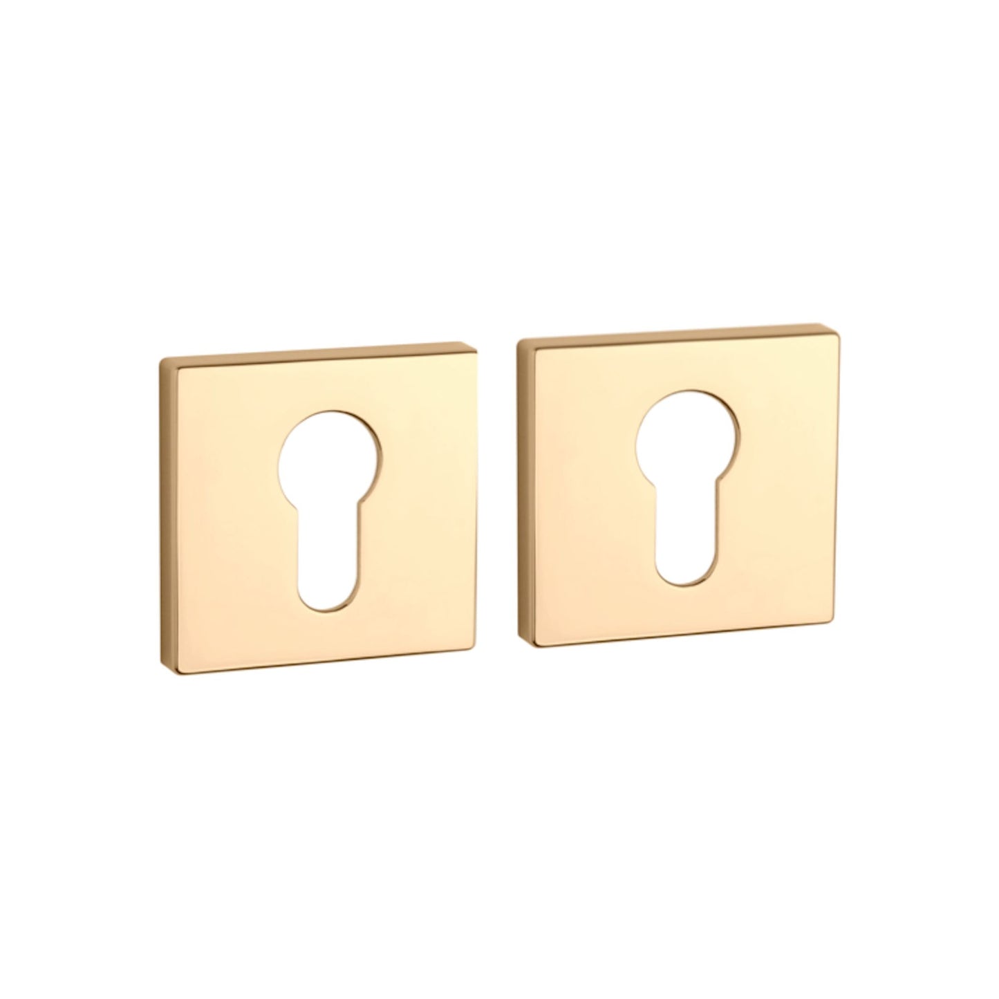 Rosette PREMIUM Q 7S PZ Rosetten Gold Poliert Quadratisch