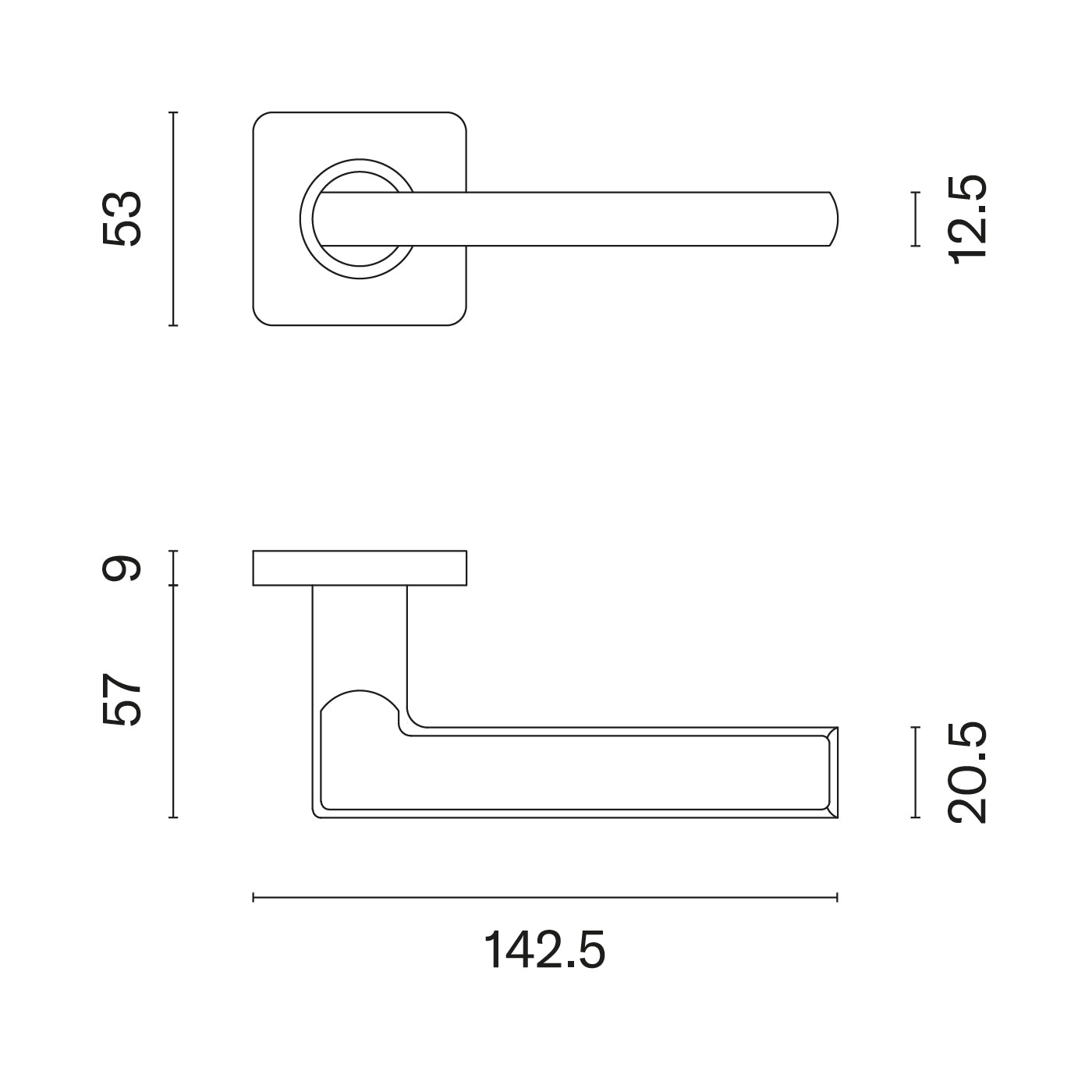 Türgriff 1702 Q Türgriffe