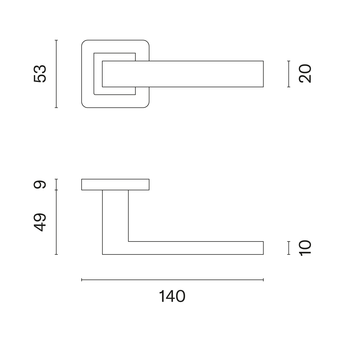 Türgriff 1703 Q Türgriffe