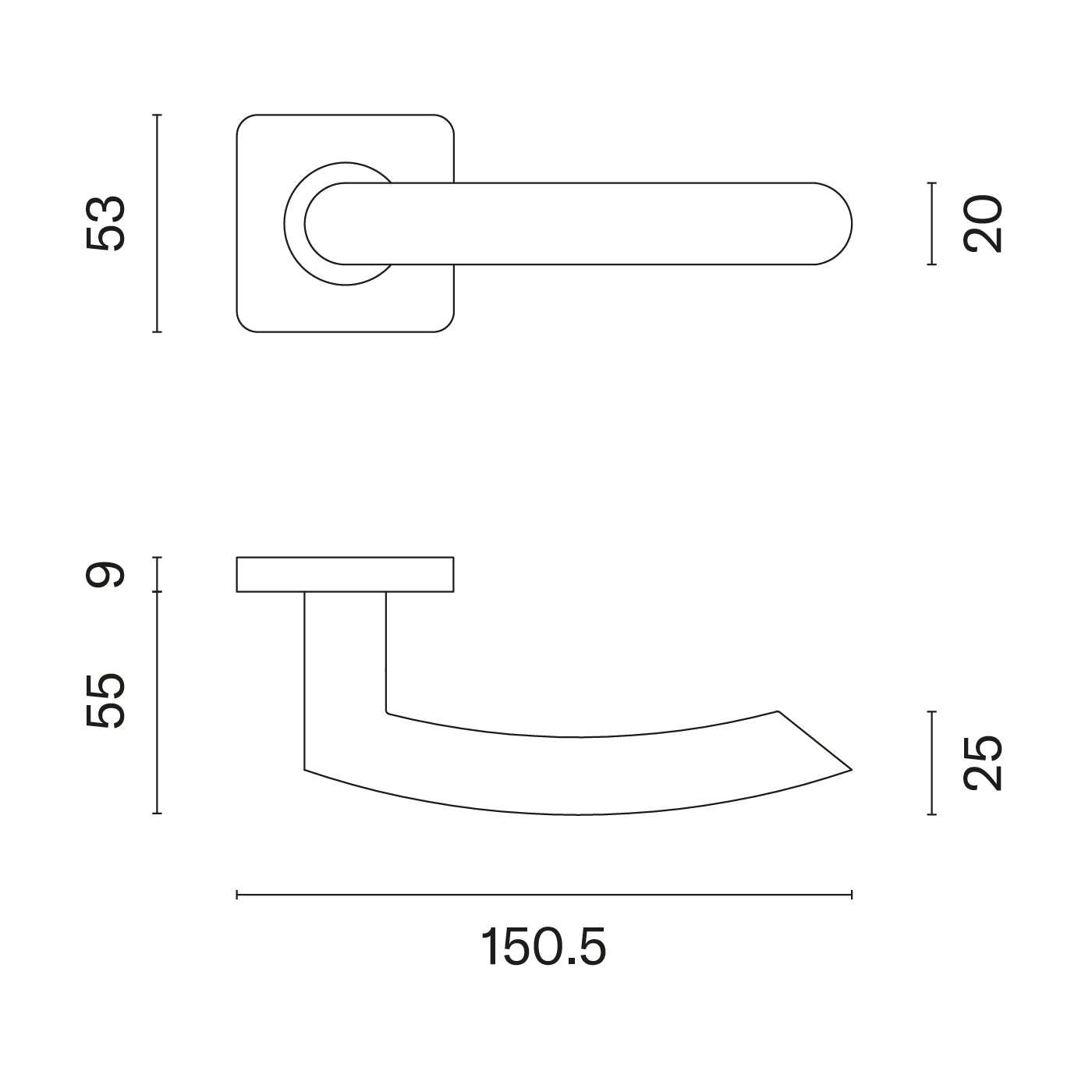Türgriff 1707 Q Türgriffe