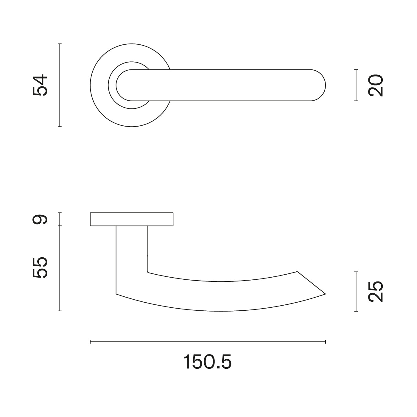 Türgriff 1707 R Türgriffe