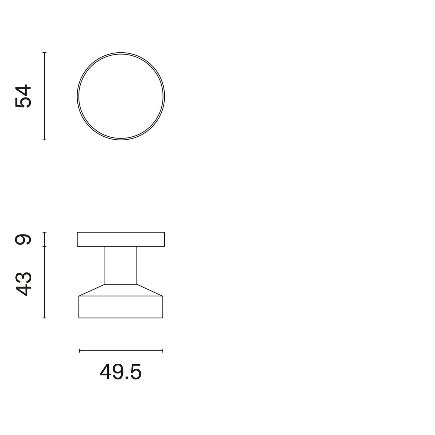 Türknauf KNOB STR R Türknäufe