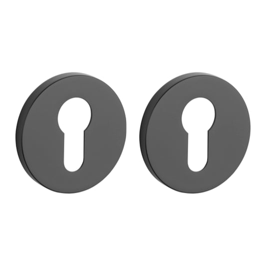 Rosette COMFORT R 7S PZ Rosetten Schwarz Matt Rund