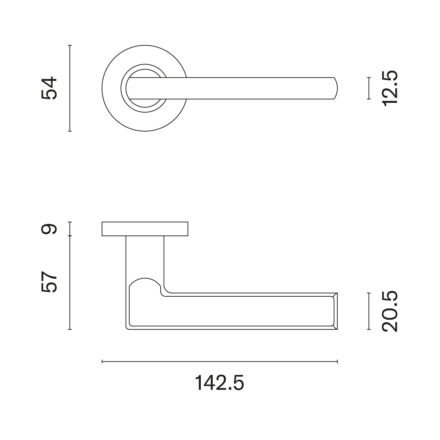 Türgriff 1702 R Türgriffe   